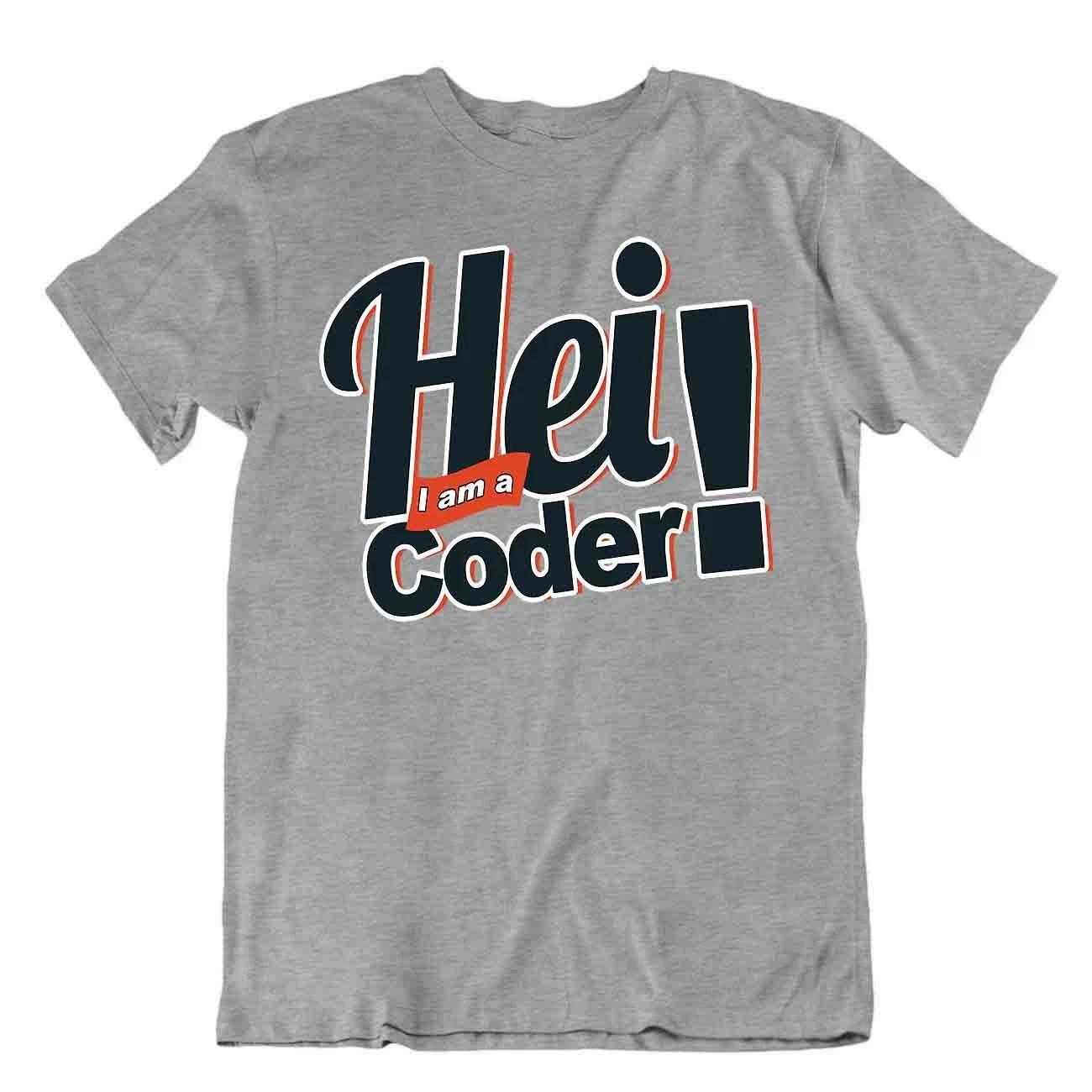 I Am A Coder Tshirt Programmer T-Shirt Math Computer Humor Tee Hei Shirt S