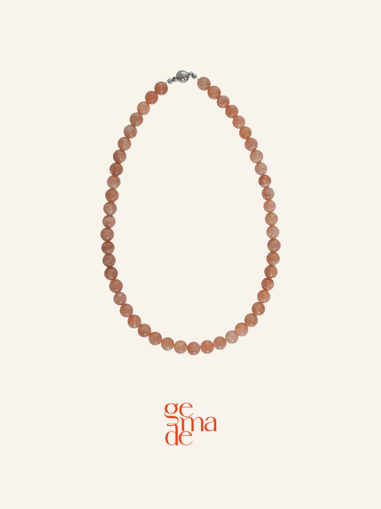 Gemade Peach Moonstone Necklace #N091