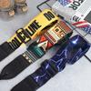 Electric Guitar Strap Polyester Printed Design Adjustable Length Soft Comfortable Durable Shoulder Support for Bass Acoustic