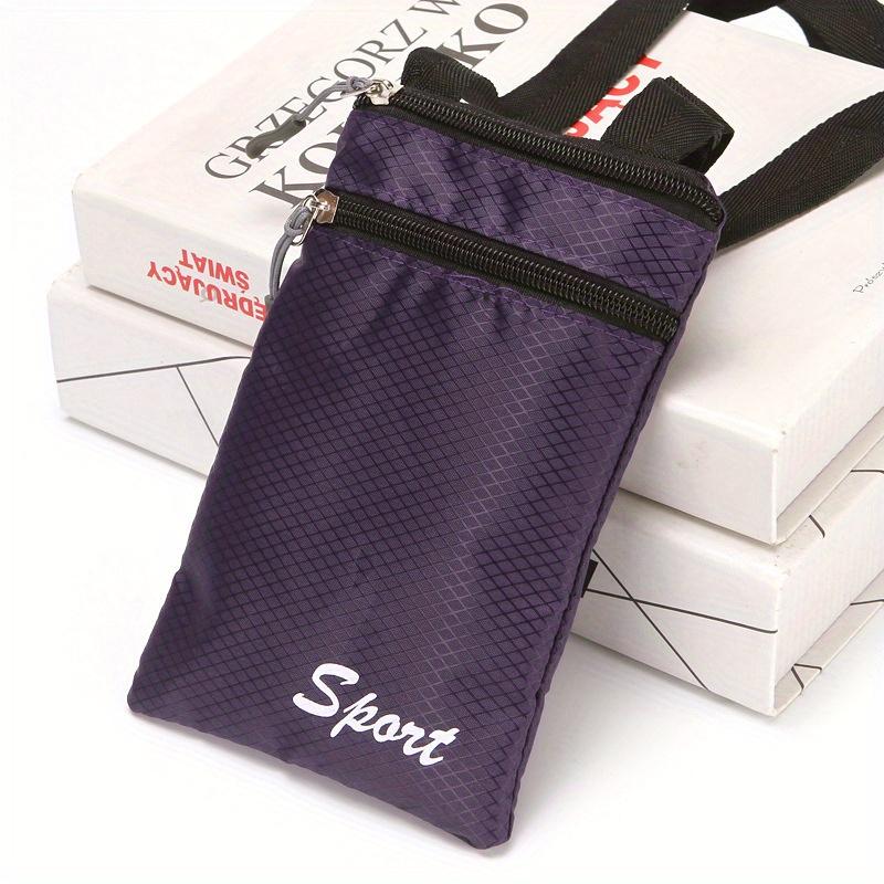 

1PC Sport Style Bag - Multi-Functional, Trendy Zipper Purse with Adjustable Strap, Durable Polyester, Ideal for Daily Use Essentials Bag Purse фиолетовый