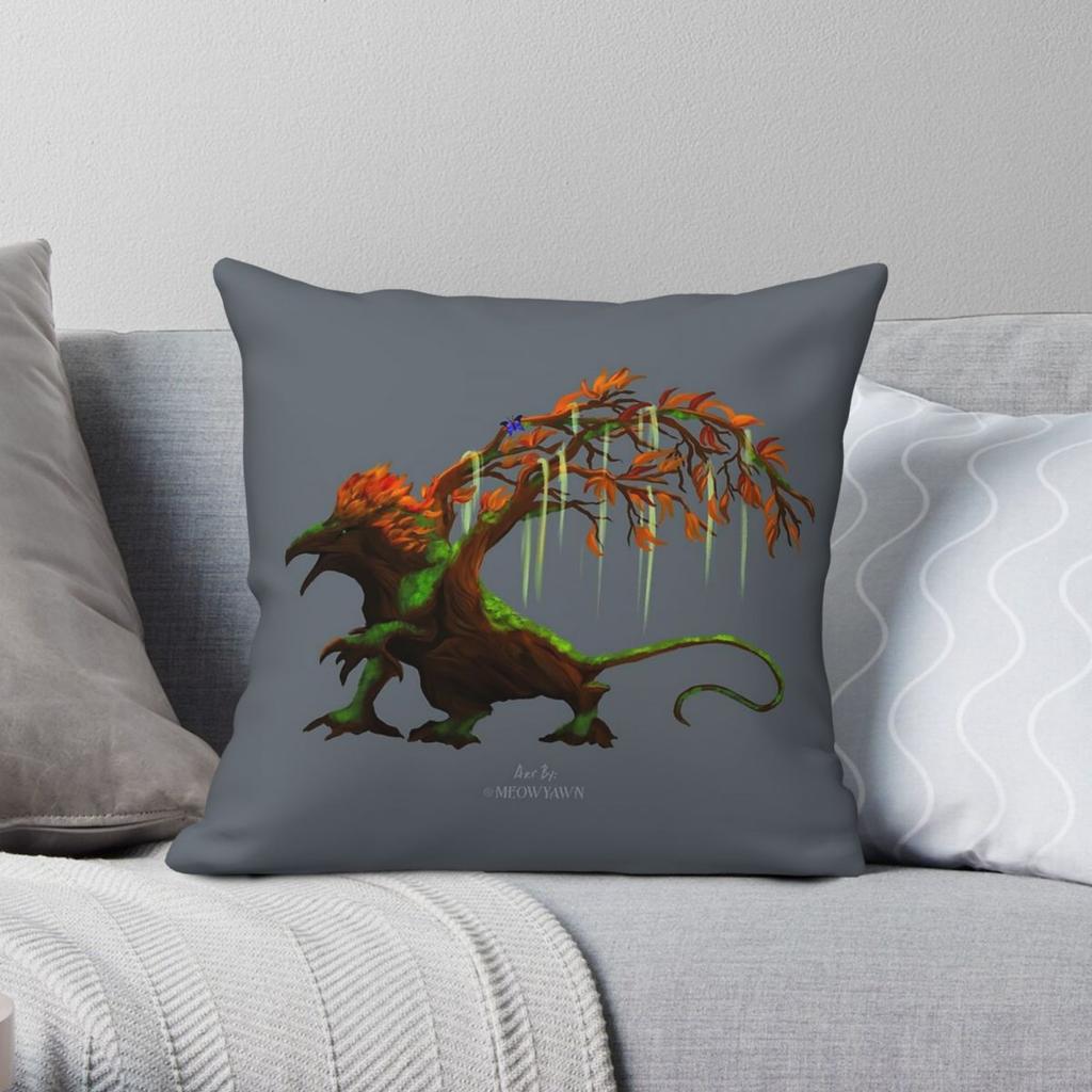 SeñOr The Treant Griffin Square Pillowcase Polyester Linen Velvet Pattern Zip Decor Pillow Case Car Cushion Cover