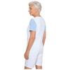 Damen Spezialbedarf Body Kurzarm Kurzer Schritt Druck Farbblockierung Adaptiver Jumpsuit Demenzpflege