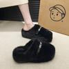 French retro Mary Jane shoes women's 2025 new shallow mouth round head soft sole ballet cotton slippers women