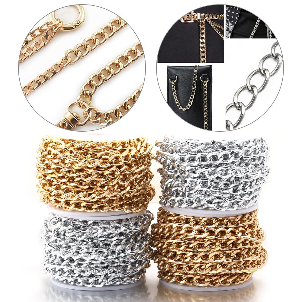 5Yards/Roll Aluminum Chains Metal O-shaped Twist Link Chains For Jewelry Making DIY Necklace Bracelet Clothing Bag Accessories