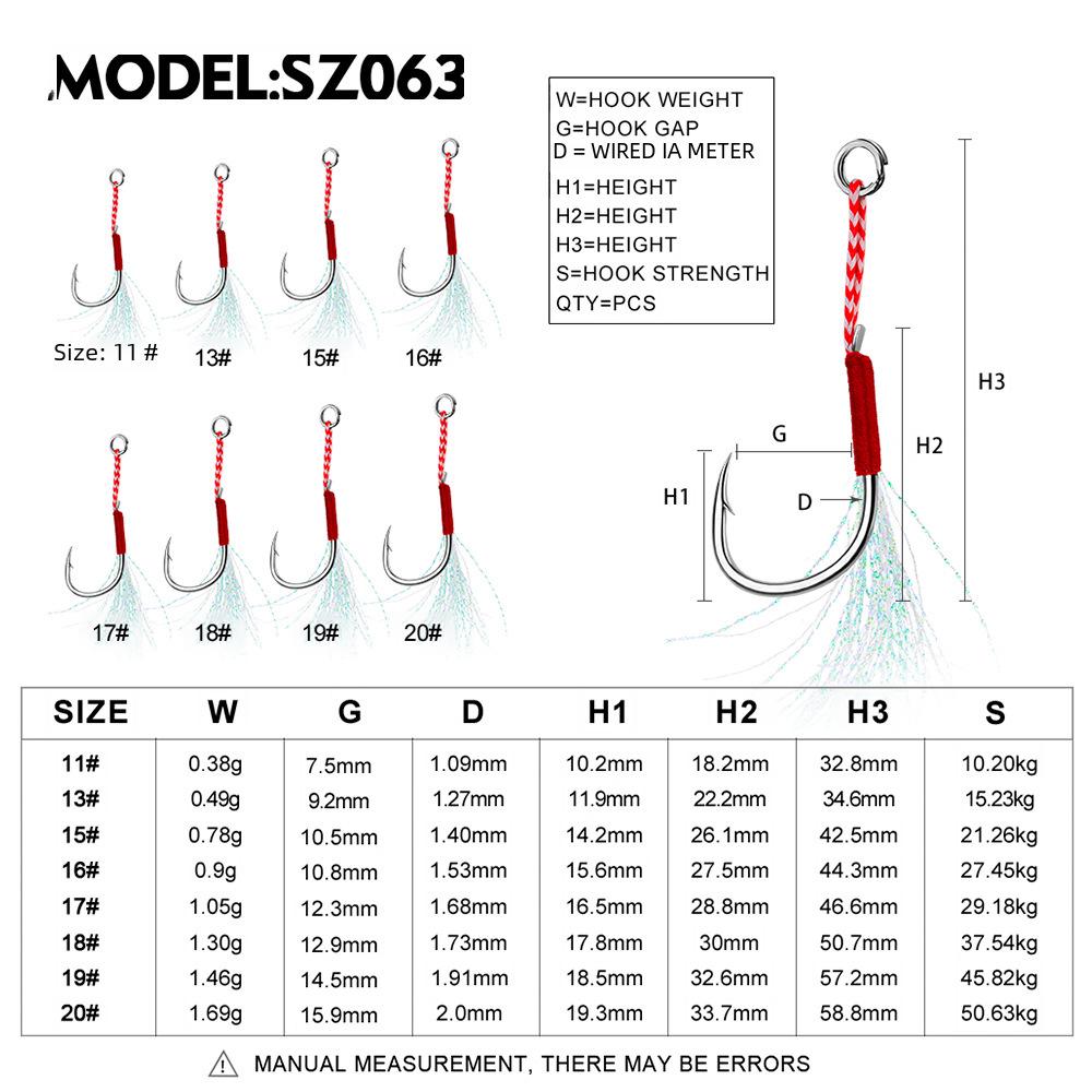 Ise Ni High Carbon Steel Barbed Hook with Feather for Sea Fishing