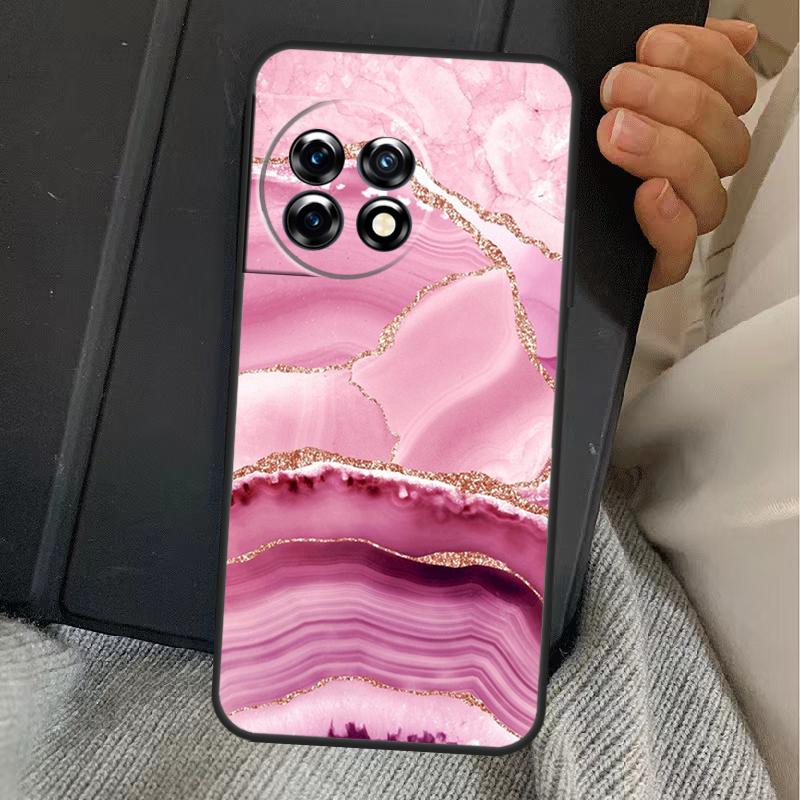 Teal Blue Gold Agate Marble Case For OnePlus 15 13T 13 12 11 13R 12R 10R 10T 8T OnePlus Nord 5 CE 3 4 Lite N20 N30 Cover