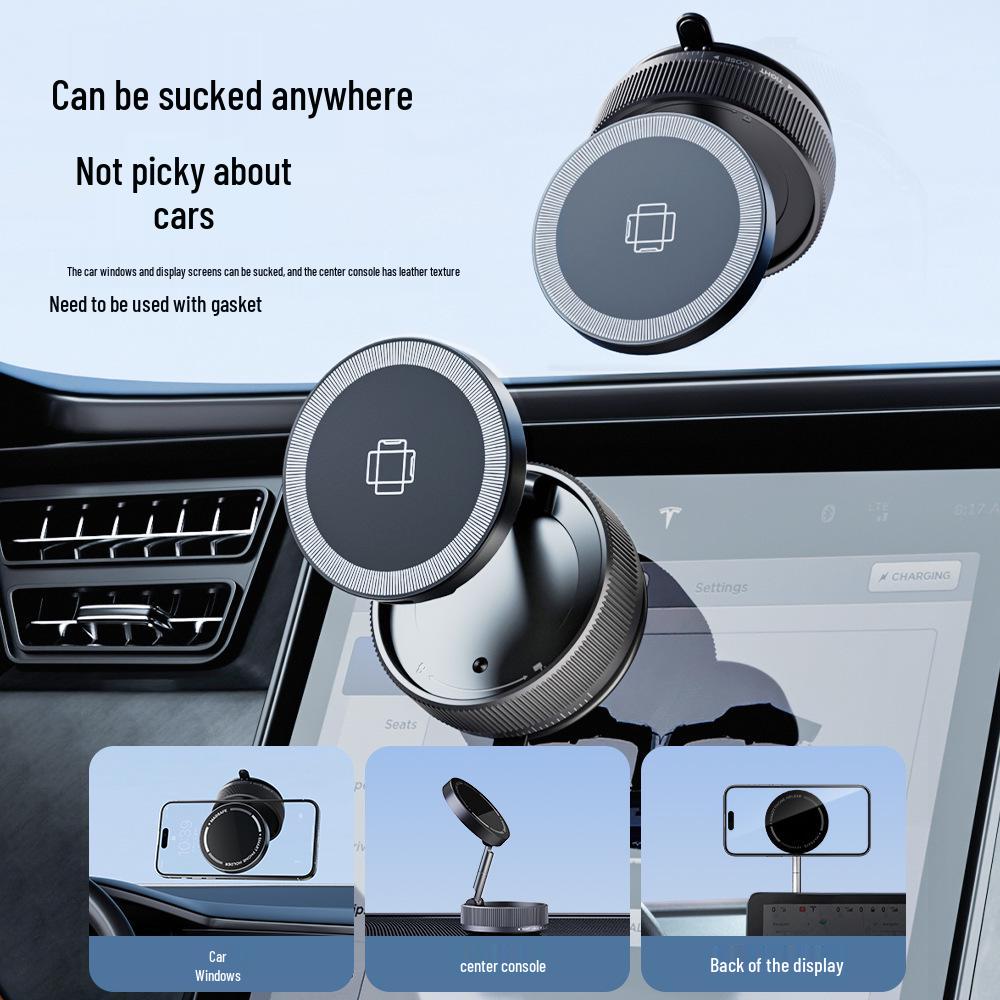 15W Fast Charging Magnetic Wireless Car Phone Holder for Dashboard Use