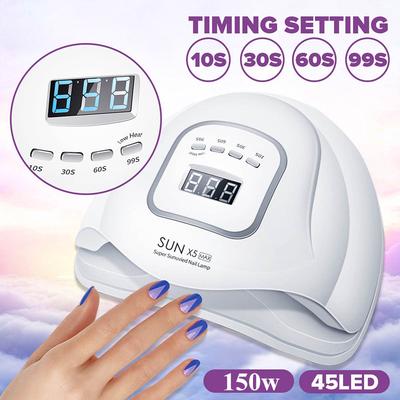SUNX5 MAX 150W 45 Led Nail UV Light-Curing Lamp Phototherapy Manicure Timer EU PLUG