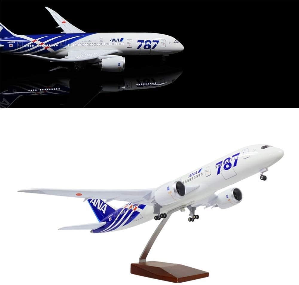 Resin Model B787 Aircraft All Nippon Airways Airlines Planes Scale 1/130 47CM Msimulation Aviation Airliner Airplane With Wheels