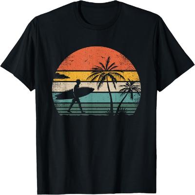 Vintage Surfing Retro Surf Style Palm Tree For Surfers T-Shirt