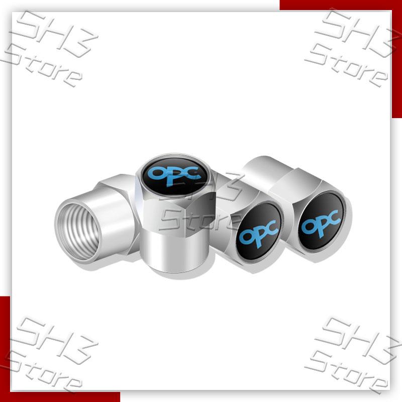 AAAYI1 4 Stück Auto Metall Rad Reifen Luftventilkappen Reifenfelge Ventilschaftabdeckungen Für Vauxhall OPC Line Logo Opel Astra G H J K F Corsa Mokka Zafira