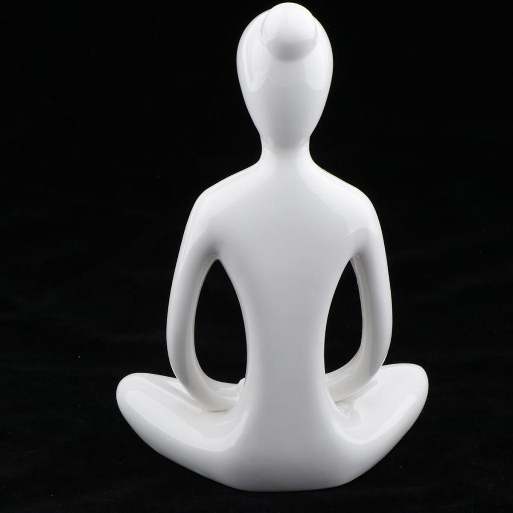 Abstract Art Ceramic Yoga Poses Figurine Porcelain Statue Different Home Ornament
