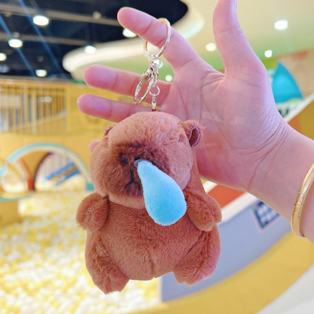 Little Red Book Capybara & Guinea Pig Plush Keychain Ornament