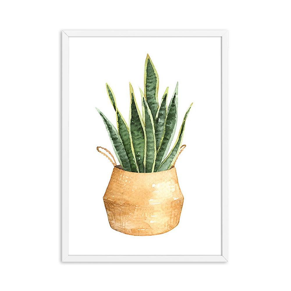 Kaktus-Grün-Poster, botanisches Monstera-Blatt, Leinwandgemälde, Drucke, Zimmerpflanze, Wandkunst, Bilder für Wohnzimmer, Heimdekoration