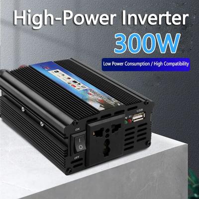 Napájecí měnič do auta 12V/24V na 220V Vhodné pro malá auta a nákladní auta 300W vysoký výkon s rozhraním USB a napájecí zásuvkou