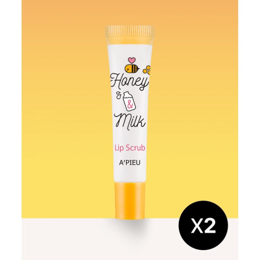 Apieu [2 Pcs] Honey   Milk Lip Scrub 8ml 2 FREE