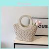 Grass Weaving Bag Summer Fashion Casual Straw Craft Large Capacity For Daily Use