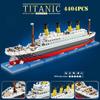 Stadt Weltberühmter Film RMS Titanic Schiffsmodell Bausteine Figuren Boot Freunde Mini 3D Micro Ziegel Spielzeug Für Kinder Geschenke