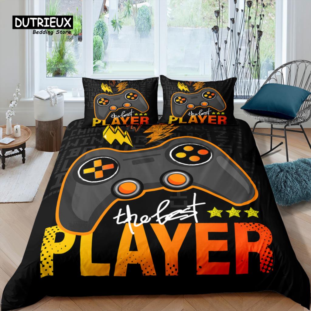 Home Living Luxury 3D Gamepad Bedding Set Gamers Duvet Cover Pillowcase Queen and King EU/US/AU/UK Size Comforter Bedding