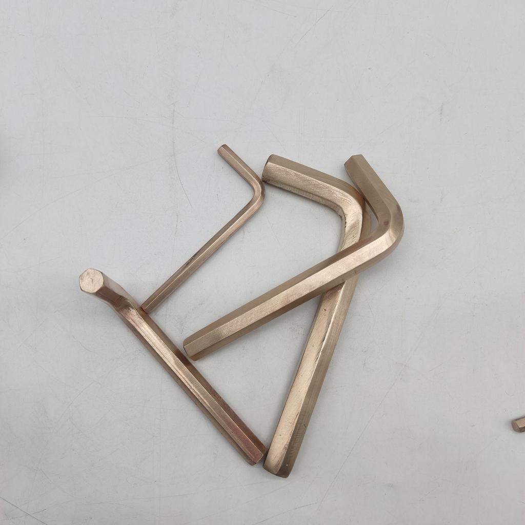 Petrochemical Gas Station L-Wrench Set: Non-Magnetic, Non-Sparking, Copper, Explosion-Proof Hex Wrenches