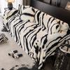 Zebra-patterned Sofa Cushion Cover Thick Plush Fabric Seat Cover Slip-resistant Sofa Cover Sofa Towel Four Seasons Universal