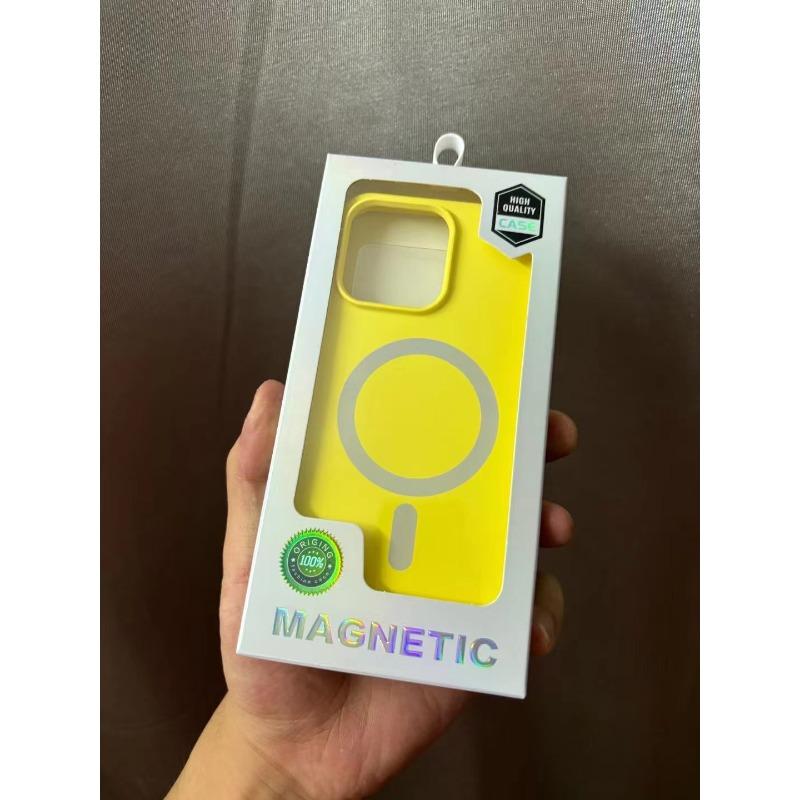 Suitable for Apple 16promax Liquid Silicone Magnetic Phone Case IP15 Imitation Original Liquid Large Hole 13 Protective Case