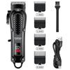 HIENA Electric Hair Clipper with Number Display, Oil Head Carving, Push Clippers for Barbers.