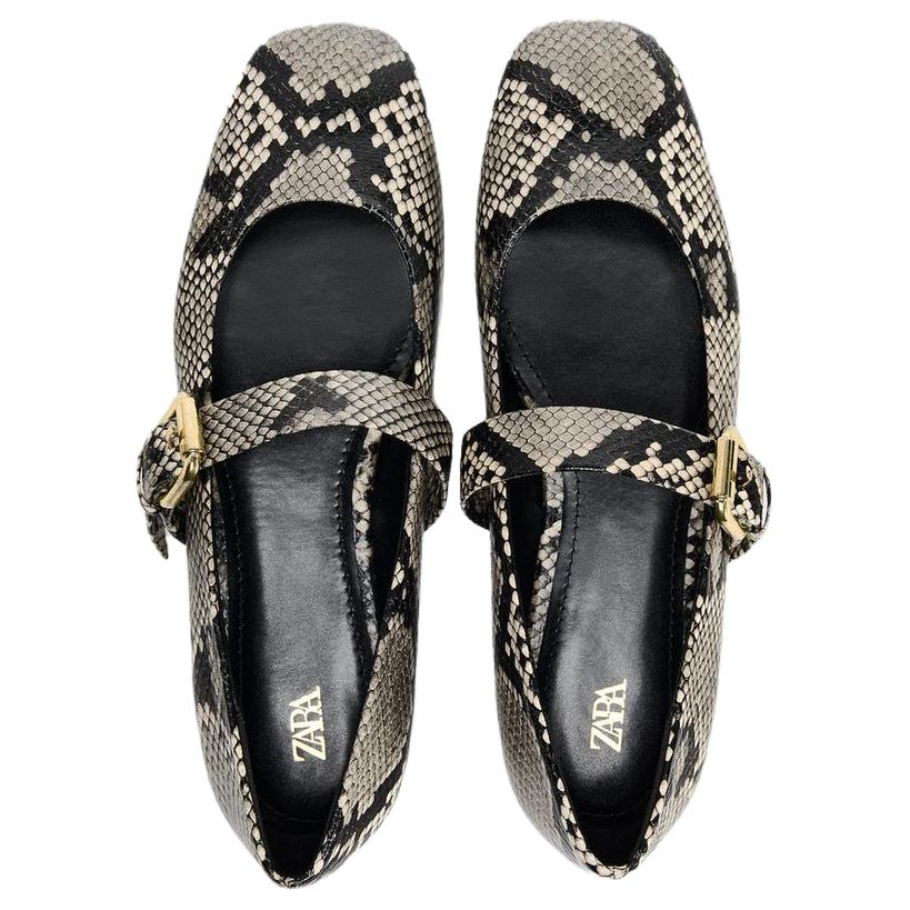 Zara Pu Fashion Retro Trendy Minimalist Comfortable Casual Shoes Women Shoes Beige Black 12502510201