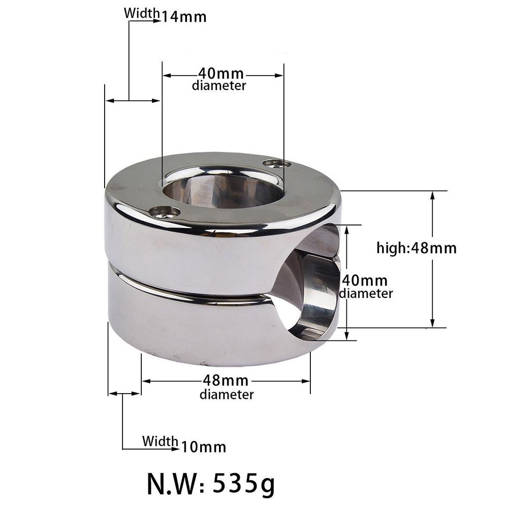 Stainless Steel Scrotal Restraint Stretch Pendant Penis Weight Ring Cock Cage Cock Ring Sex Toy Chastity Belt