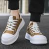 Four Seasons Students Low Top Solid Color Thick-soled Heightening Shoes Men's Korean Version Lace-up Casual Board Shoes Street Canvas Tide Shoes