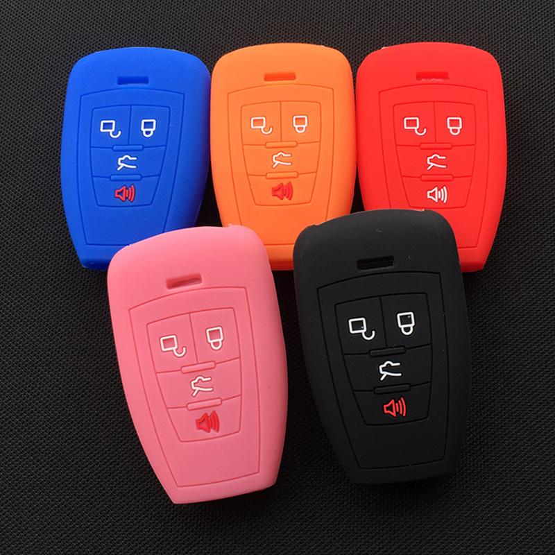 Silikon Auto Schlüsselhülle Case Schale für Baic BJ40 PLUS EX5 EU5 EC5 bj80 4-Tasten Smart Key Auto Zubehör