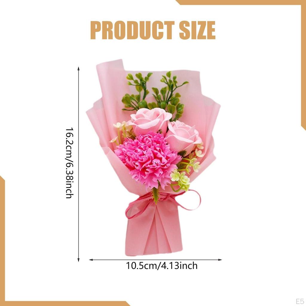 Artificial Flowers Decorative Scented Carnation Soap Floral for Thanksgiving Anniversary