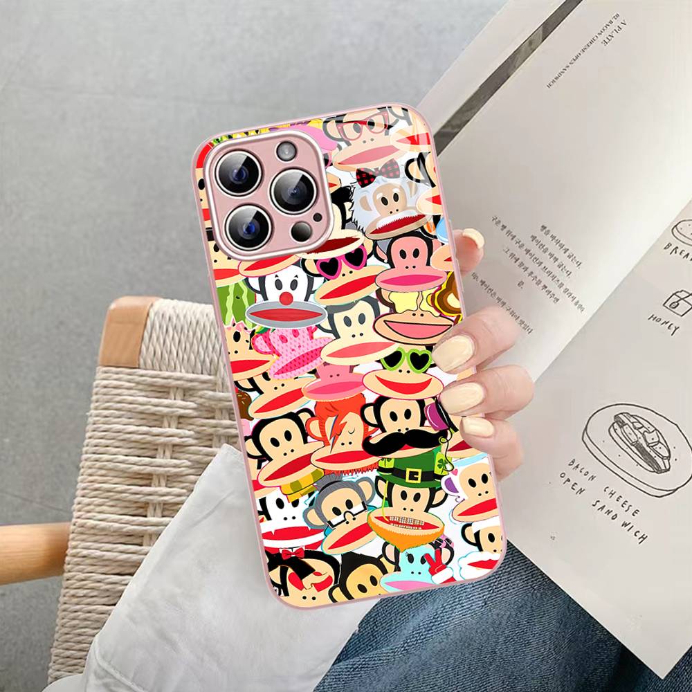 Classic P-Paul F-Frank Logo Tempered Glass For Iphone 14 13 12 11 Pro Mini XS MAX 14Plus X XS XR Cover