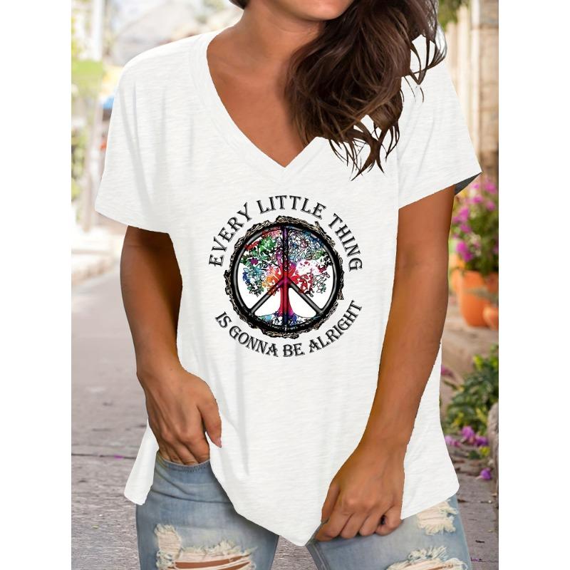 

Bob Marley Every Little Thing Is Gonna Be Right Lyrics Large Women s V-neck Short sleeved T-shirt 8XL