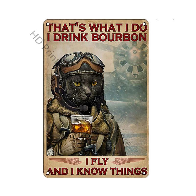 Cat Cooking Diner Metal Tin Sign Vintage Style Coffee Tin Plaque Metalen Poster Kitchen Restaurant Cafe Decor Advertise Plate