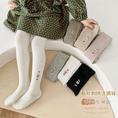24 Medias Verticales de Otoño para Niños Leggings Bordados de Dibujos Animados para Niñas Medias de Algodón para Bebé de Primavera y Otoño