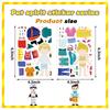 8/16sheets Cute Character Dress Up Puzzle Stickers Make a Face Decals DIY Stationery Fridge Suitcase Assemble Jigsaw Sticker Toy