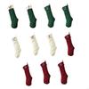 Embroidered Letter Knit Christmas Stocking Spacious Design Durable Polyester For Holiday Decors Gift Storage P9YB