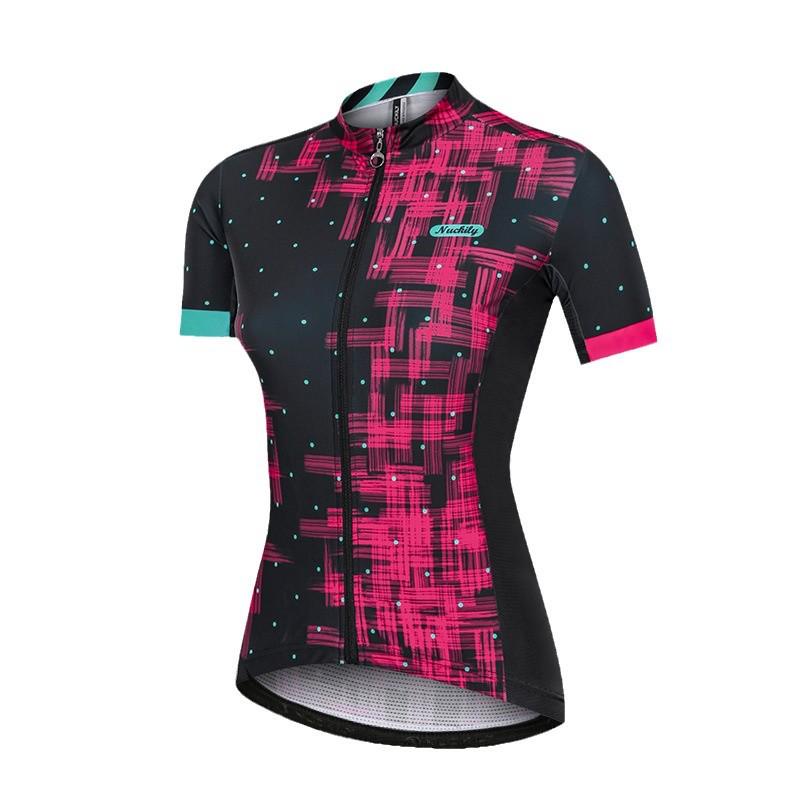 Damen Sommer Kurzarm-Radtrikot - Dünn, Atmungsaktiv, Enganliegendes Oberteil