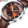 Curren 8365 Men's Waterproof Leather Strap Watch with Date Function