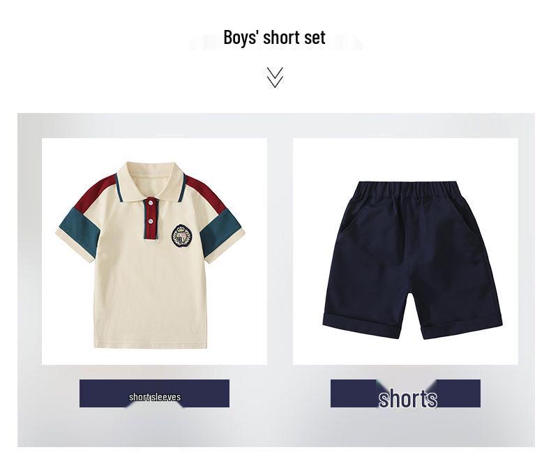 Children's Pure Cotton School Uniform Set for Summer, Spring & Autumn