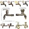 Bronze Keramik Ventilkern Drachen Armatur Bronze Oberfläche Geschnitzt Wandmontiert Eckventil Einzelkalt 4-Pin Schnittstelle Antiker Wasserhahn