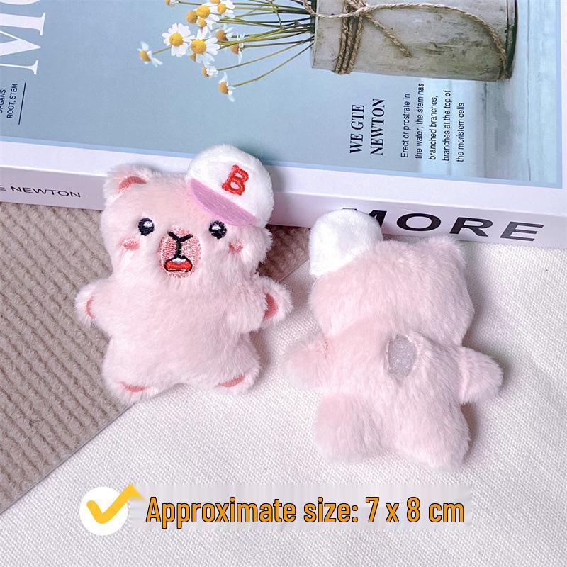 Capybara Plush Keychain with Baseball Cap - Cute Bag Decoration Doll Accessory