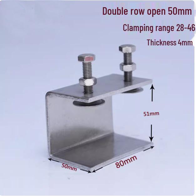 C304 Tiger Claw U-Shaped Stainless Steel Pipe Clamp