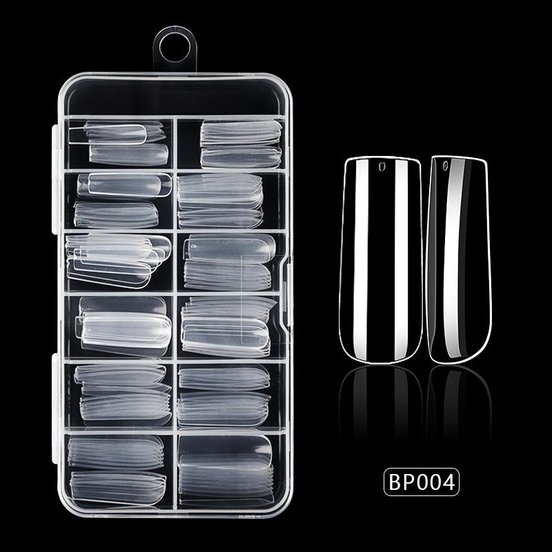 

Наклейки для нейл-арта Traceless Прозрачные Средней и большой длины Трубка для воды Без вырезания и шлифовки Накладные ногти 120 штук