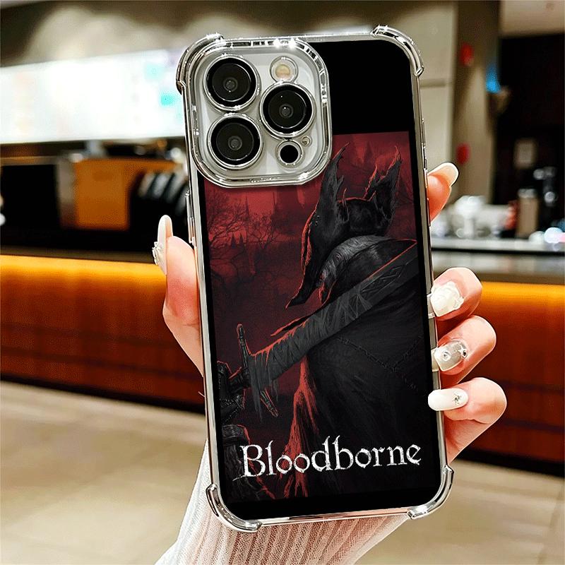 B-Bloodborne Game Plating Phone Case For Iphone 16 17 Pro Max Air 16E 14 15 Plus 12 13 Mini Anti-Fall Airabag Cover