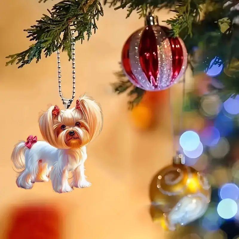 Cartoon Cute Dog Acrylic Rearview Mirror Accessory Fun Stylish Car Decoration For Holidays