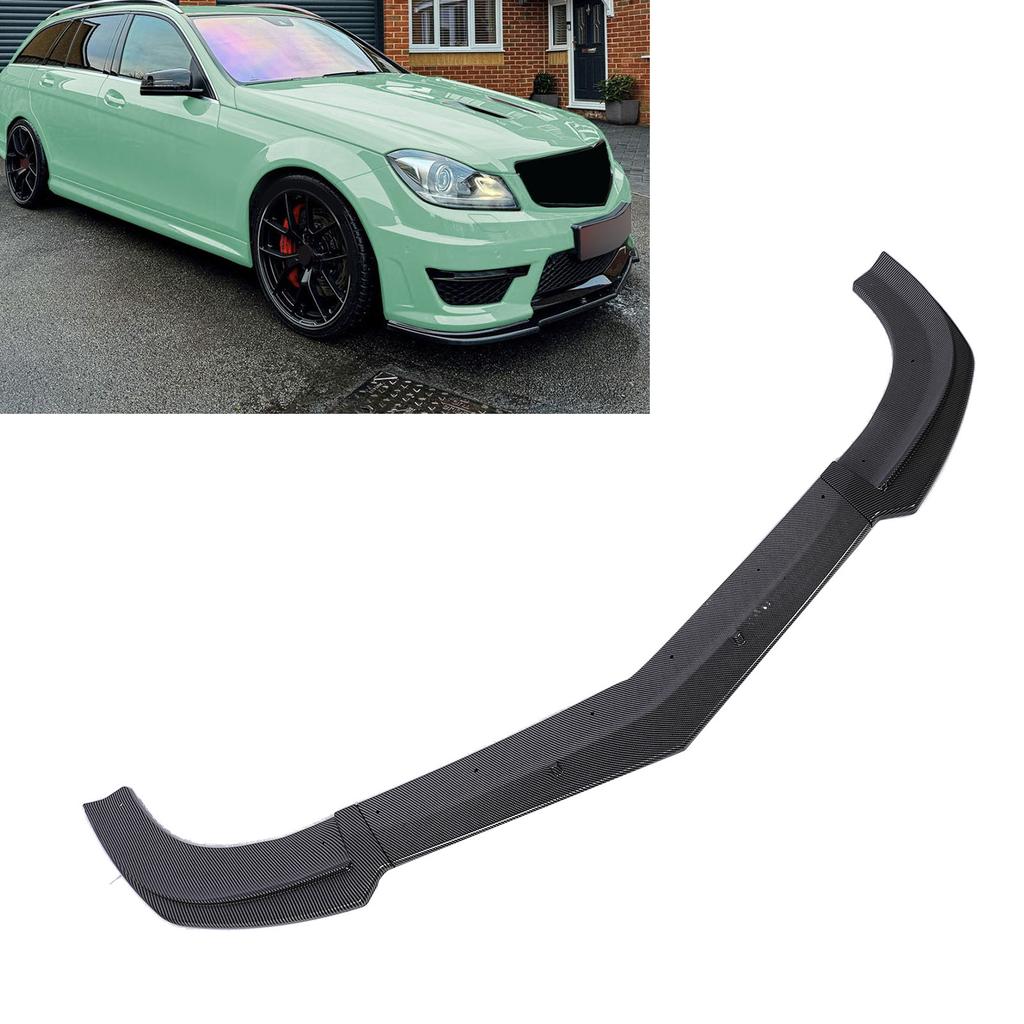 3 SZTUKI Wargi Przedniego Zderzaka Wysokowytrzymały Spoiler Wargi Zderzaka Splitter Zestaw Nadwozia dla Klasy C W204 Facelift C63 2011-2014
