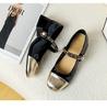 Real Sheepskin French Mary Jane Women'S Shoes Temperament Thick Heel Single Shoes Women'S High Heels Color Matching Small Leather Shoes Women