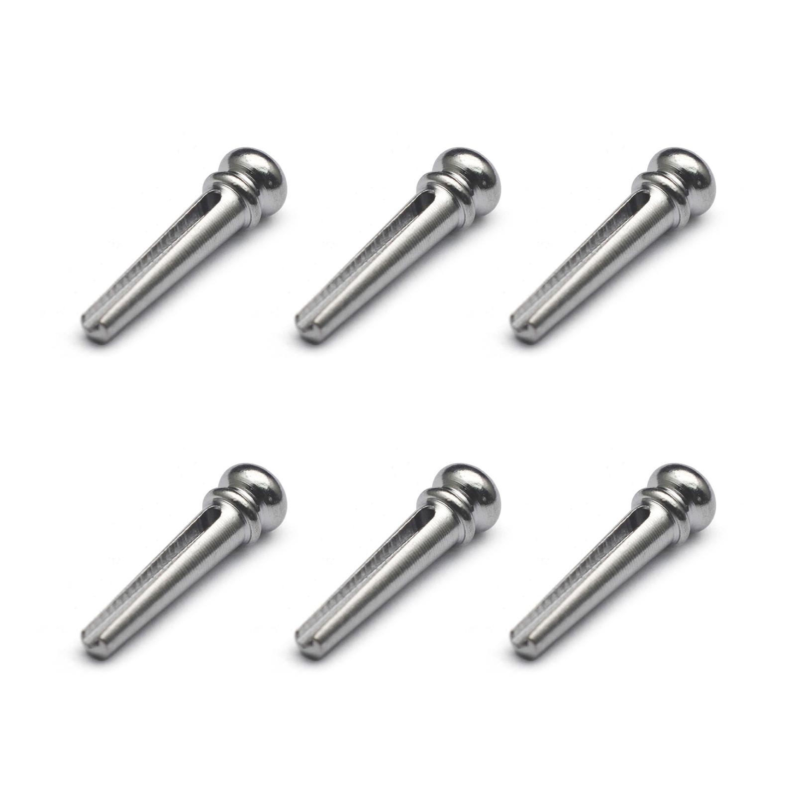 Pack of 6 Guitar Bridge Pins Pegs for Folk Guitars Guitar Bridge Pins Replacement Guitar End Pin Guitar String Peg Nail серебряный